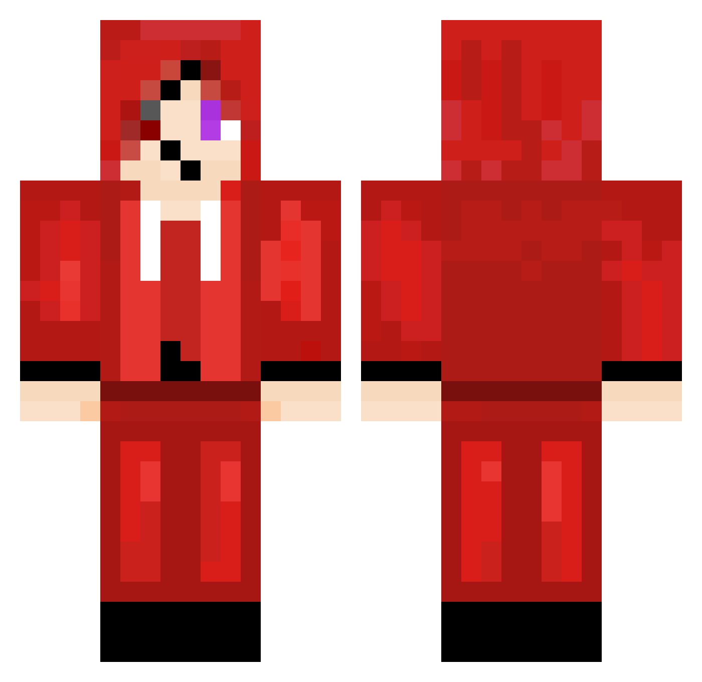 YuriichiBr Minecraft skin, front and back view