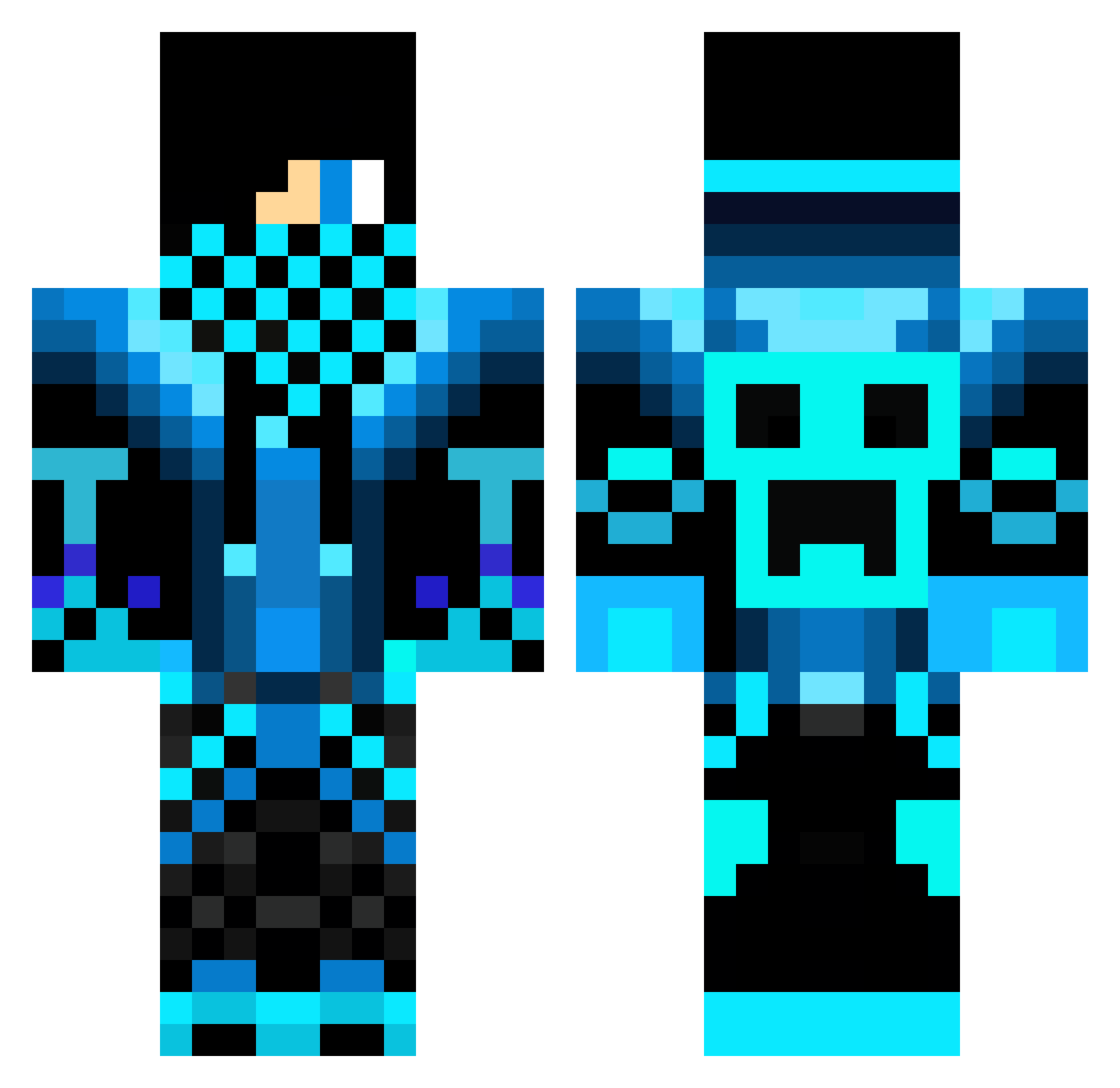 sp4ce_dust Minecraft skin, front and back view