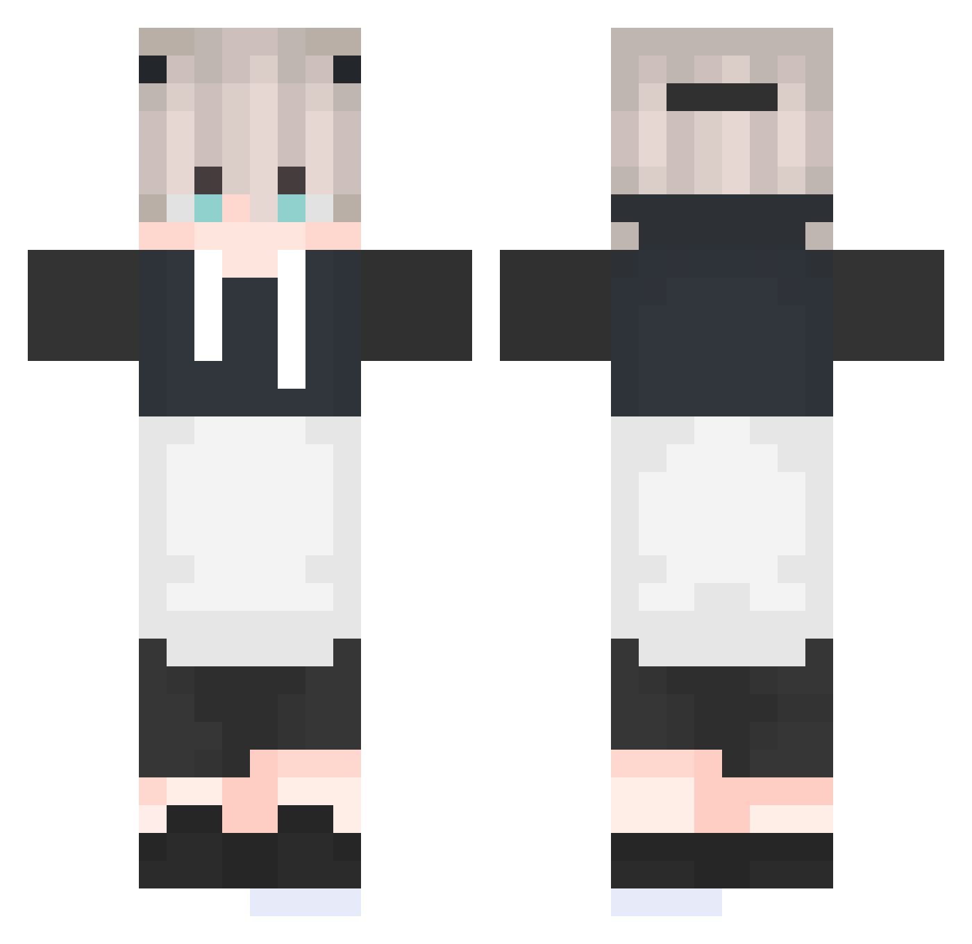 Xiph0sura Minecraft skin, front and back view