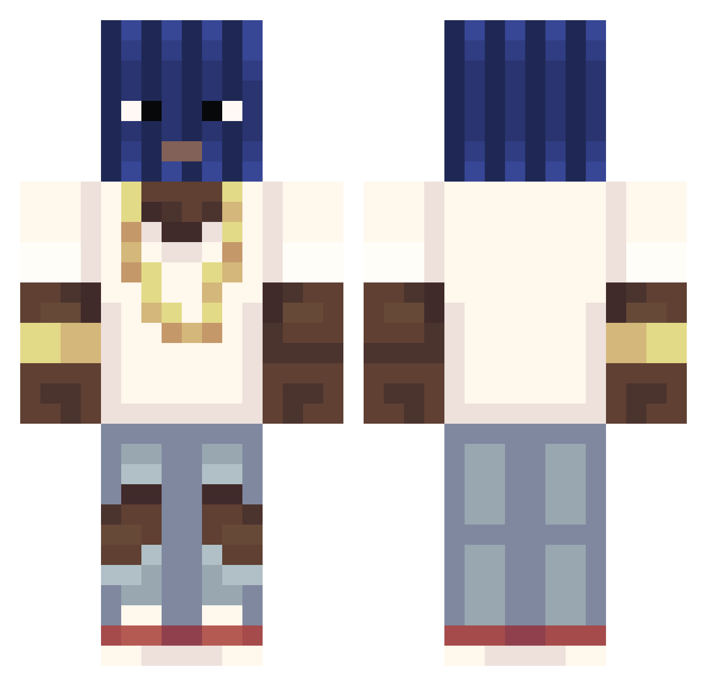 dezerterpnx Minecraft skin, front and back view