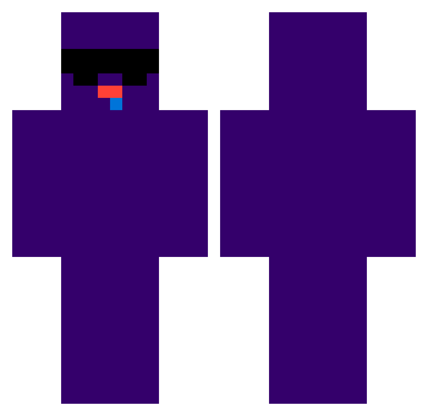 SleeckJ Minecraft skin, front and back view
