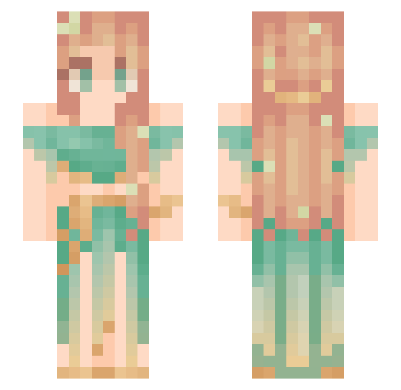 isy3477 Minecraft skin, front and back view