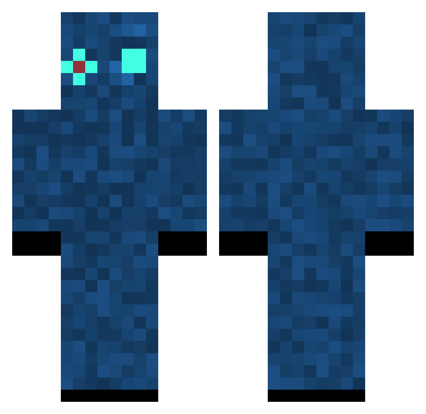 Ydar Minecraft skin, front and back view