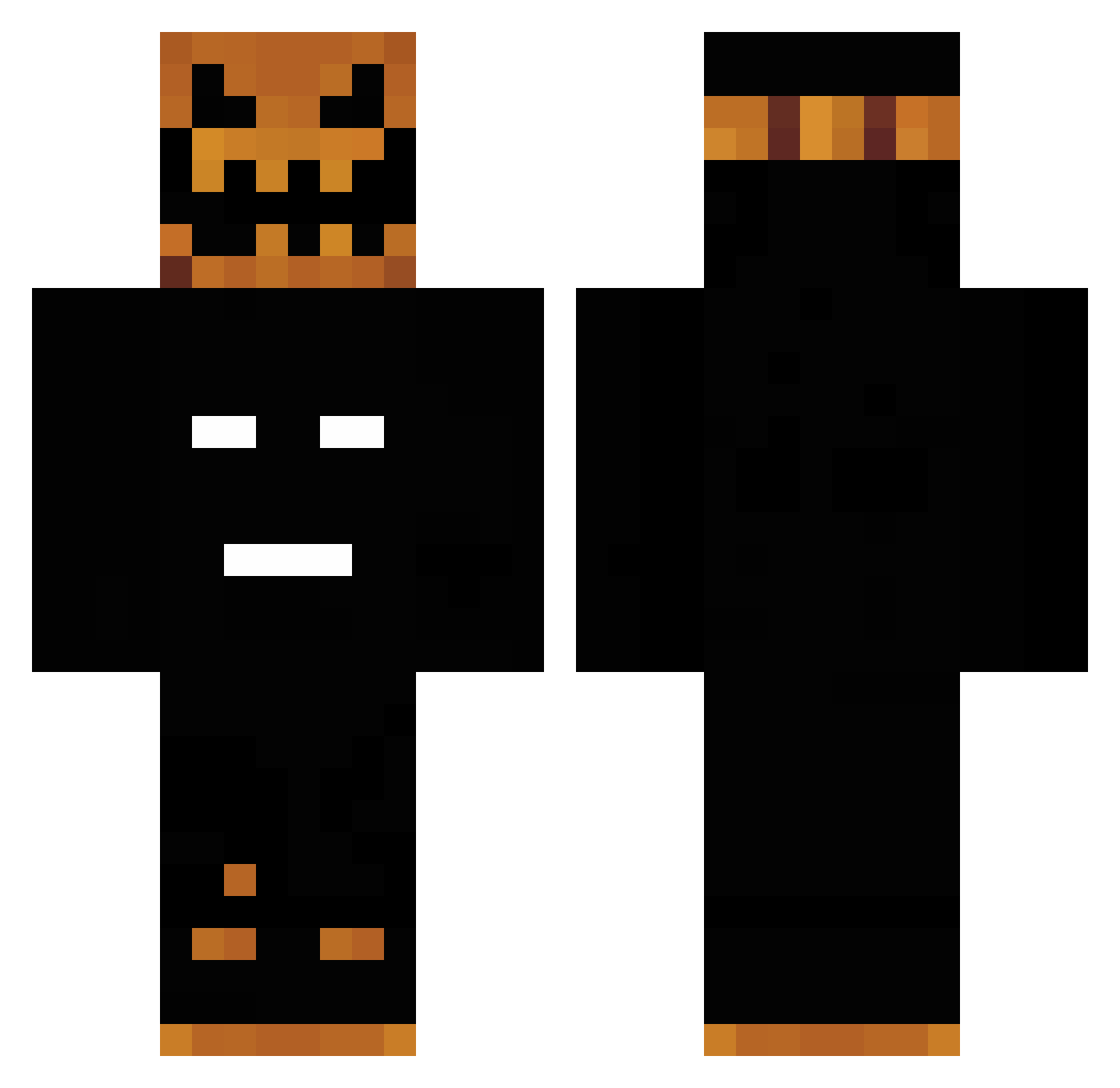 Swampers Minecraft skin, front and back view