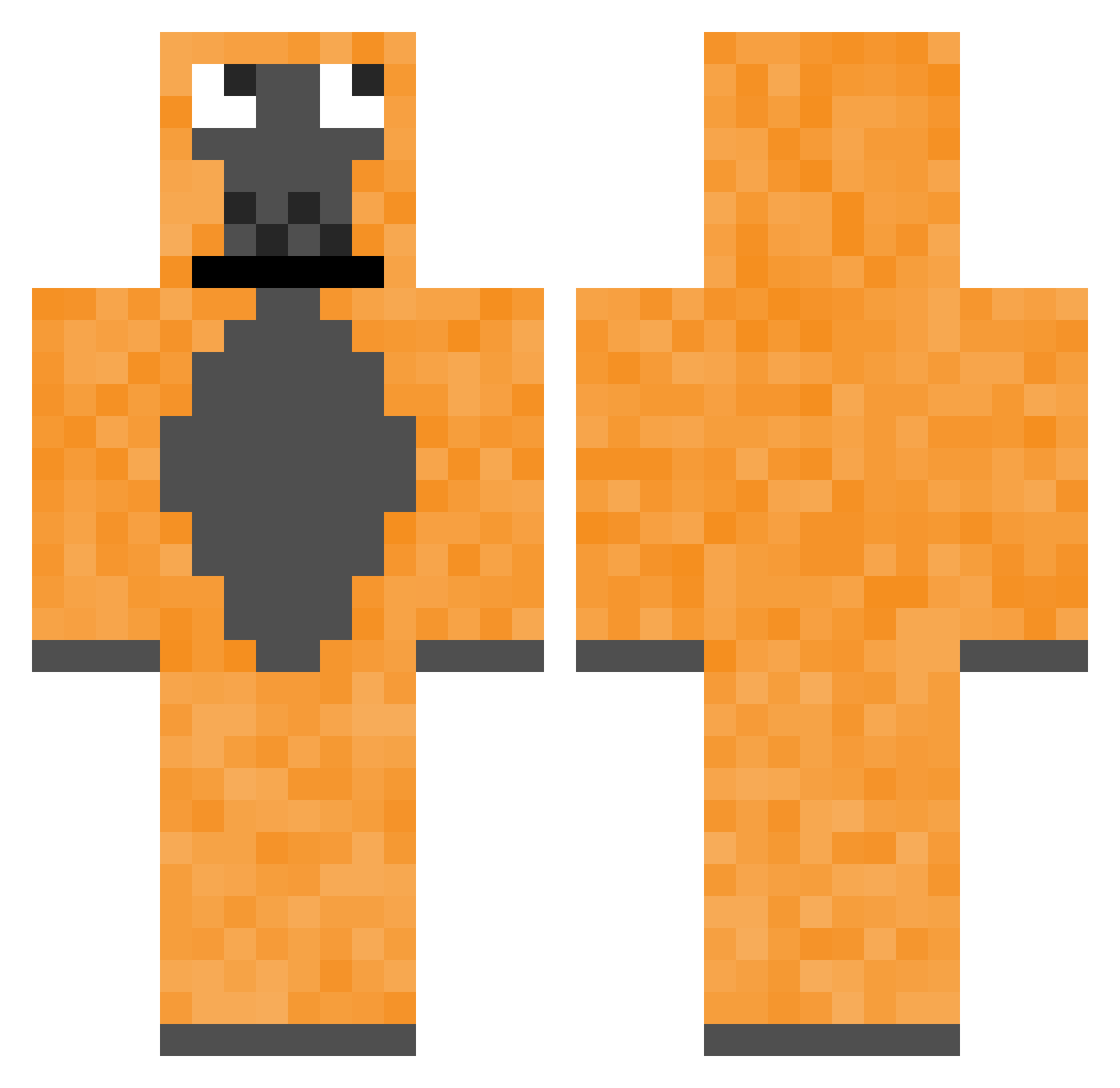 V3nommmm Minecraft skin, front and back view