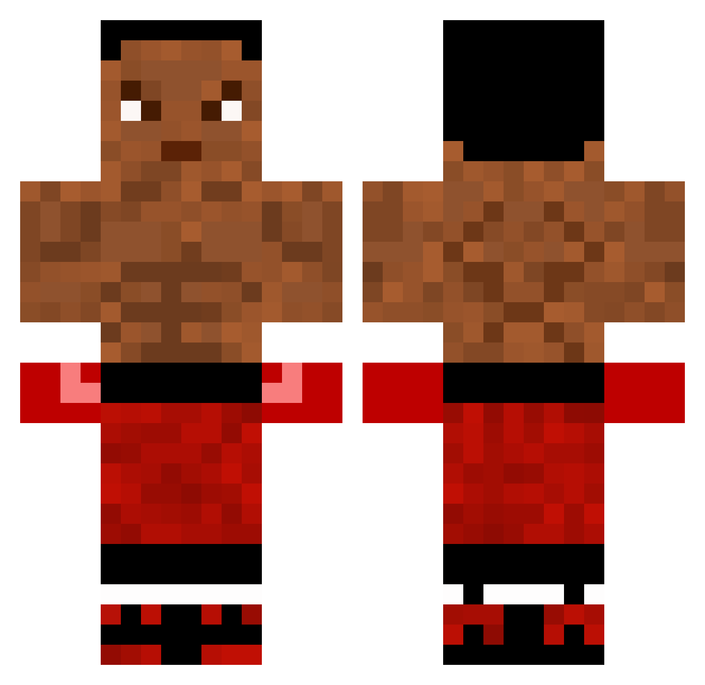 FLOYDMAYWHEATER Minecraft skin, front and back view