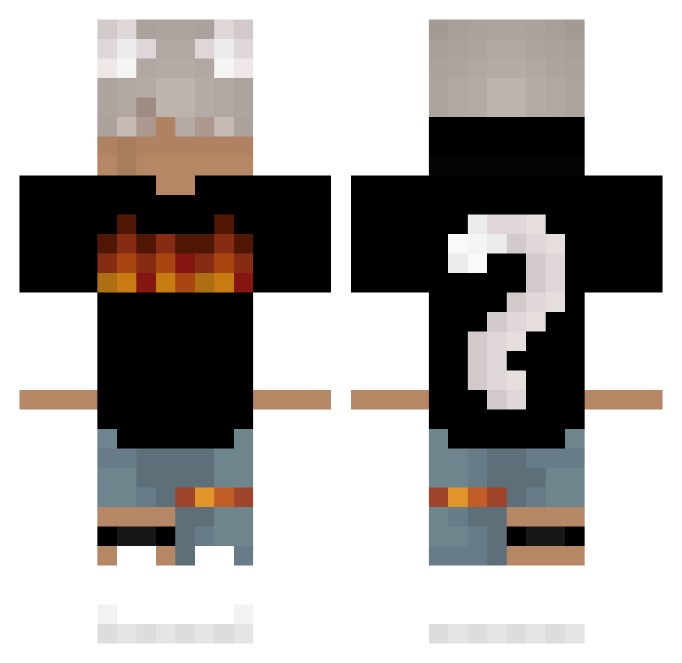 ScArEd_01 Minecraft skin, front and back view