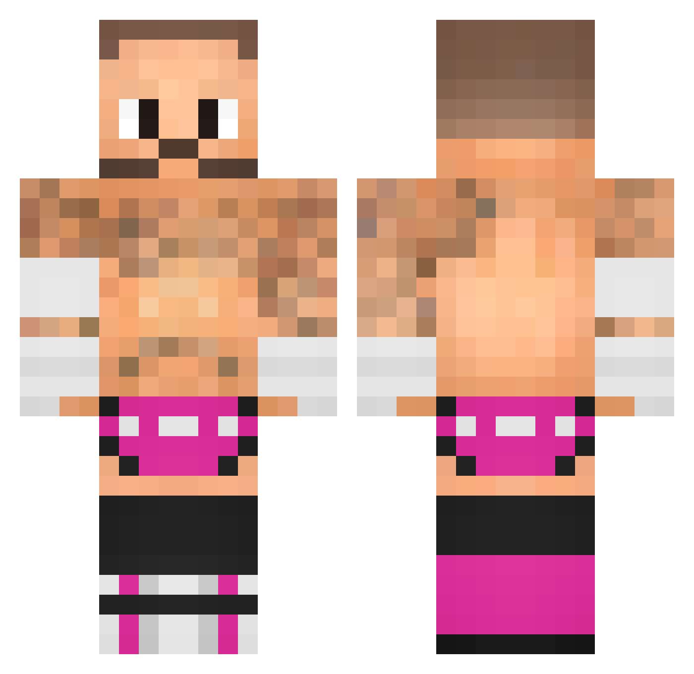 zayadotnet Minecraft skin, front and back view