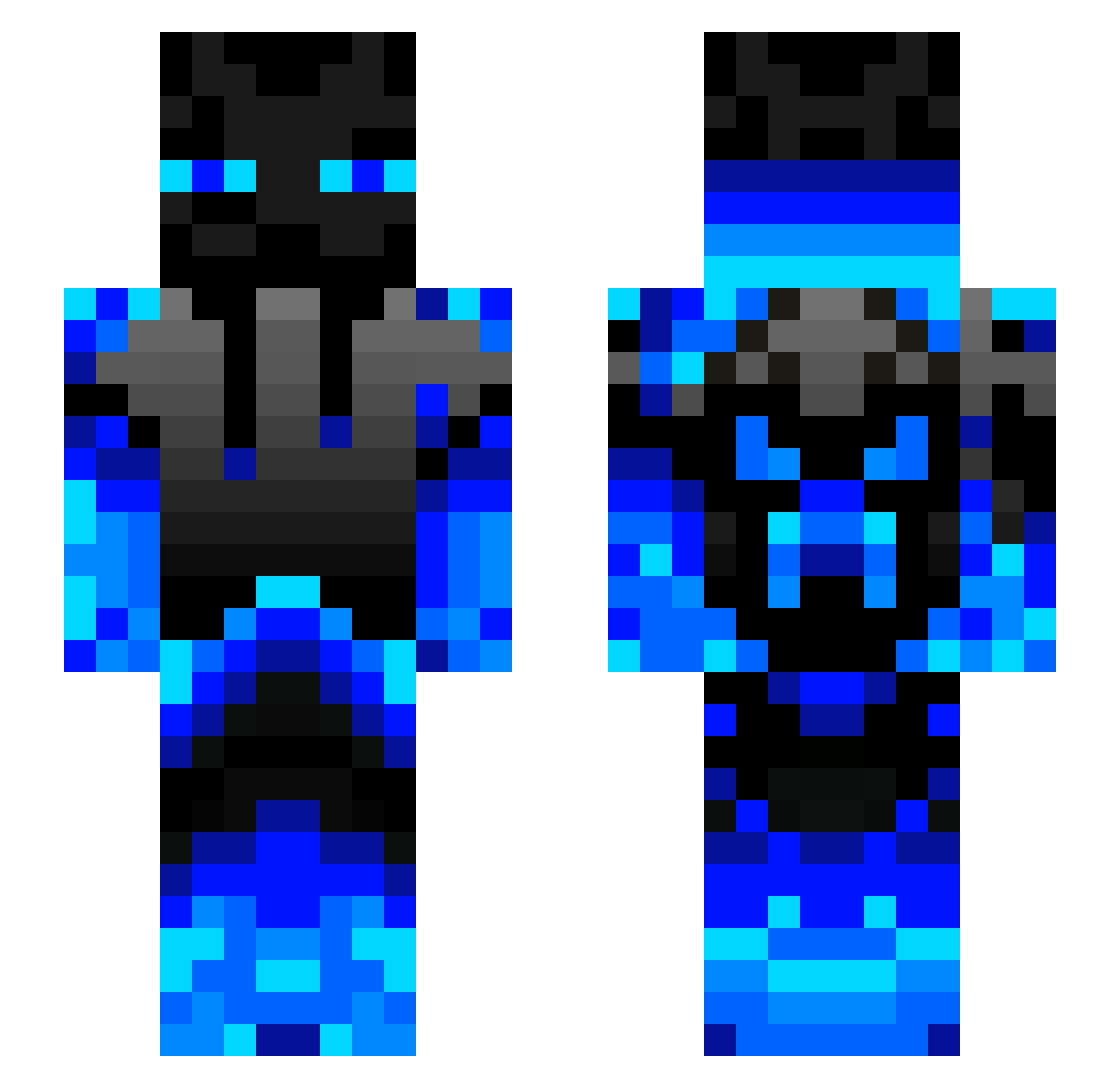 XxLoneWolfxX8 Minecraft skin, front and back view