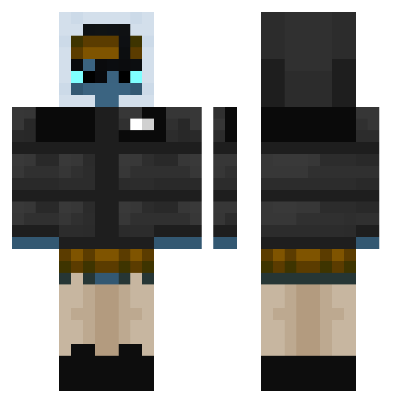ZenonTopek Minecraft skin, front and back view
