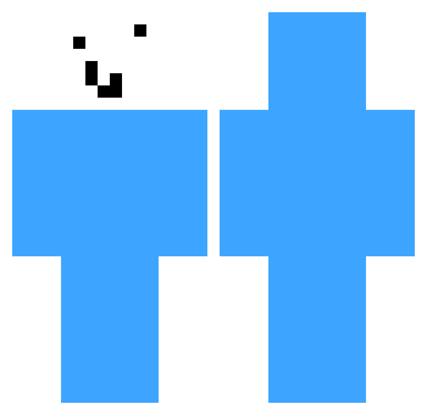 Strachy Minecraft skin, front and back view