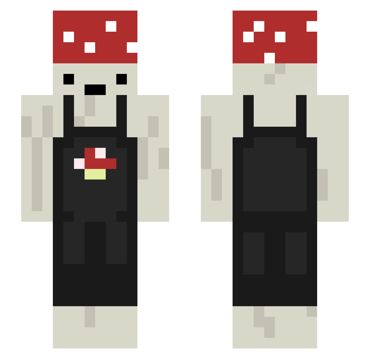 gayfeeling Minecraft skin, front and back view