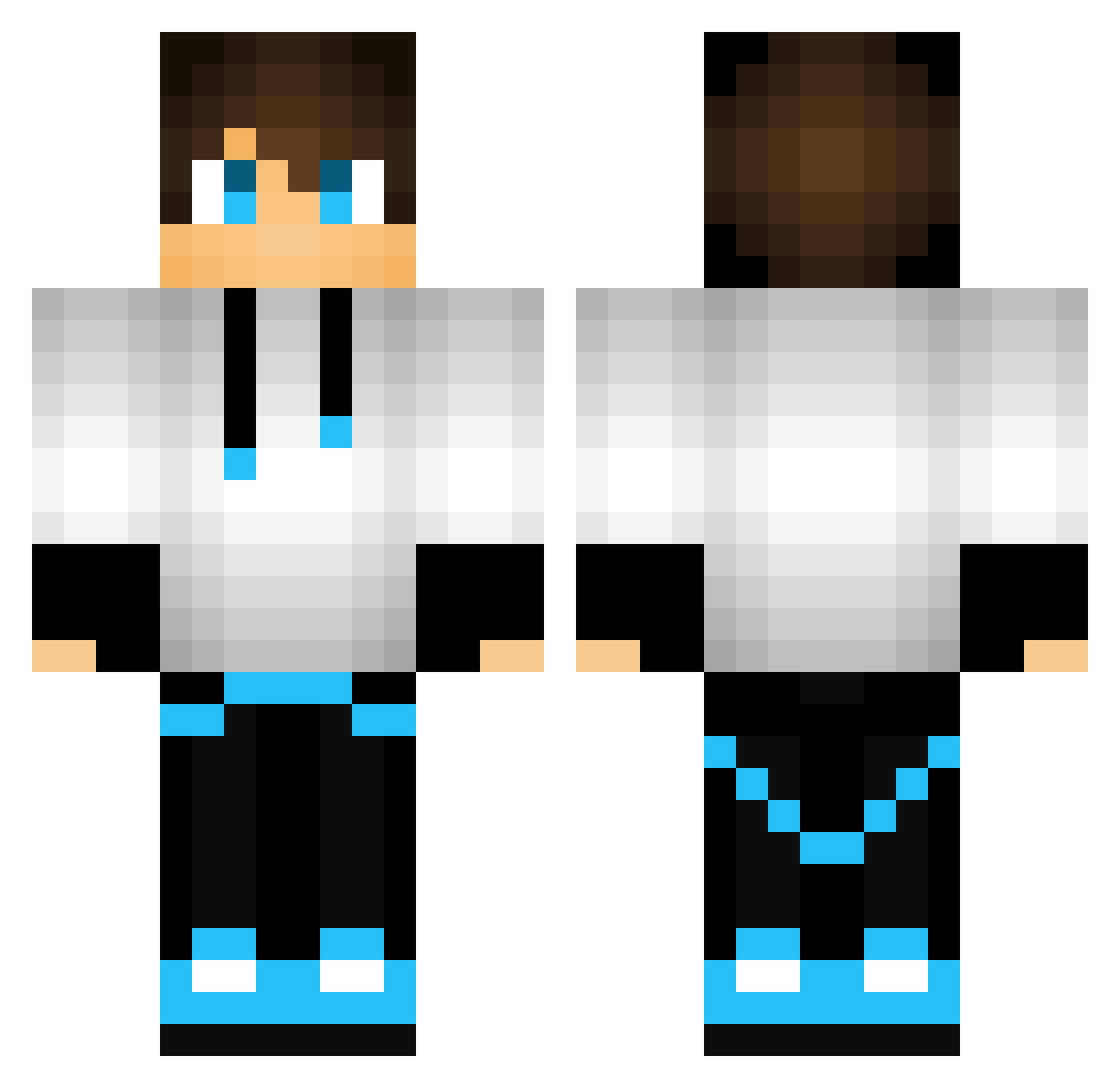 xXFibFabXx Minecraft skin, front and back view