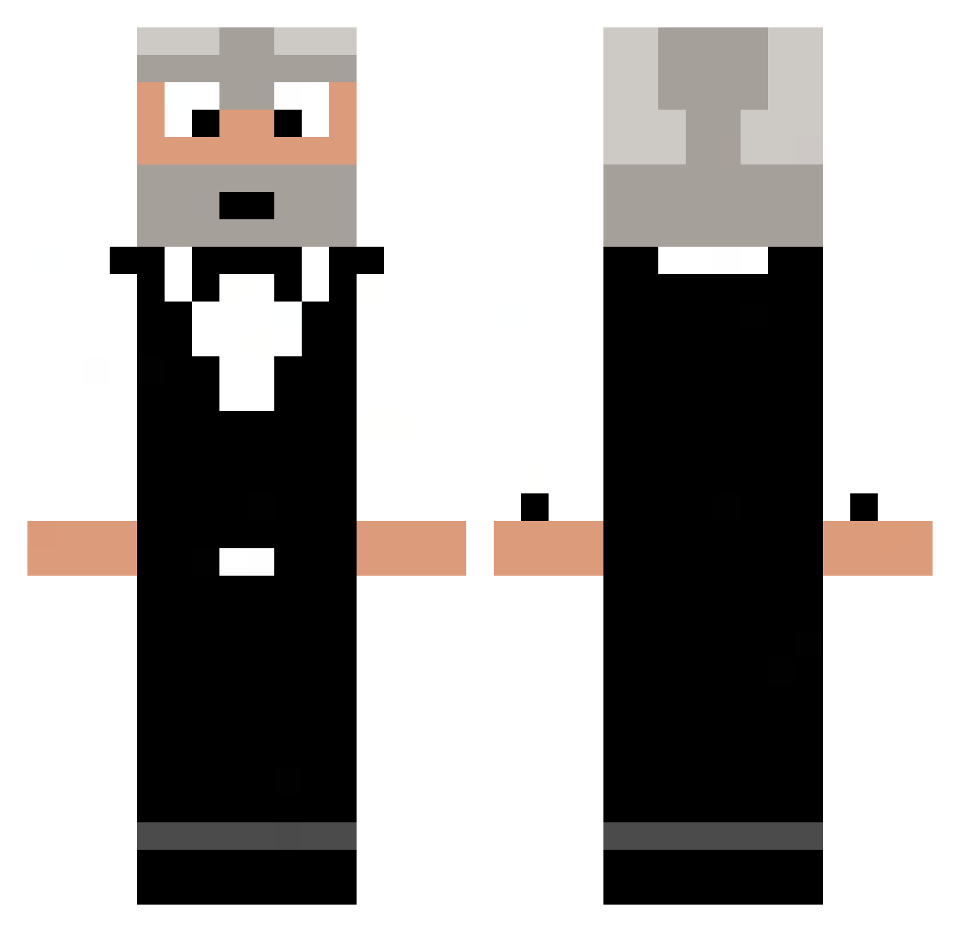 That_Andy_Knight Minecraft skin, front and back view