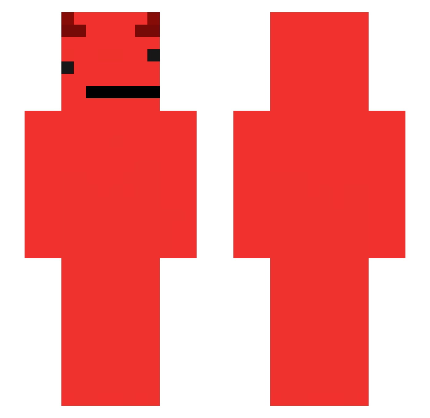 DeadDeadDeadFEAT Minecraft skin, front and back view
