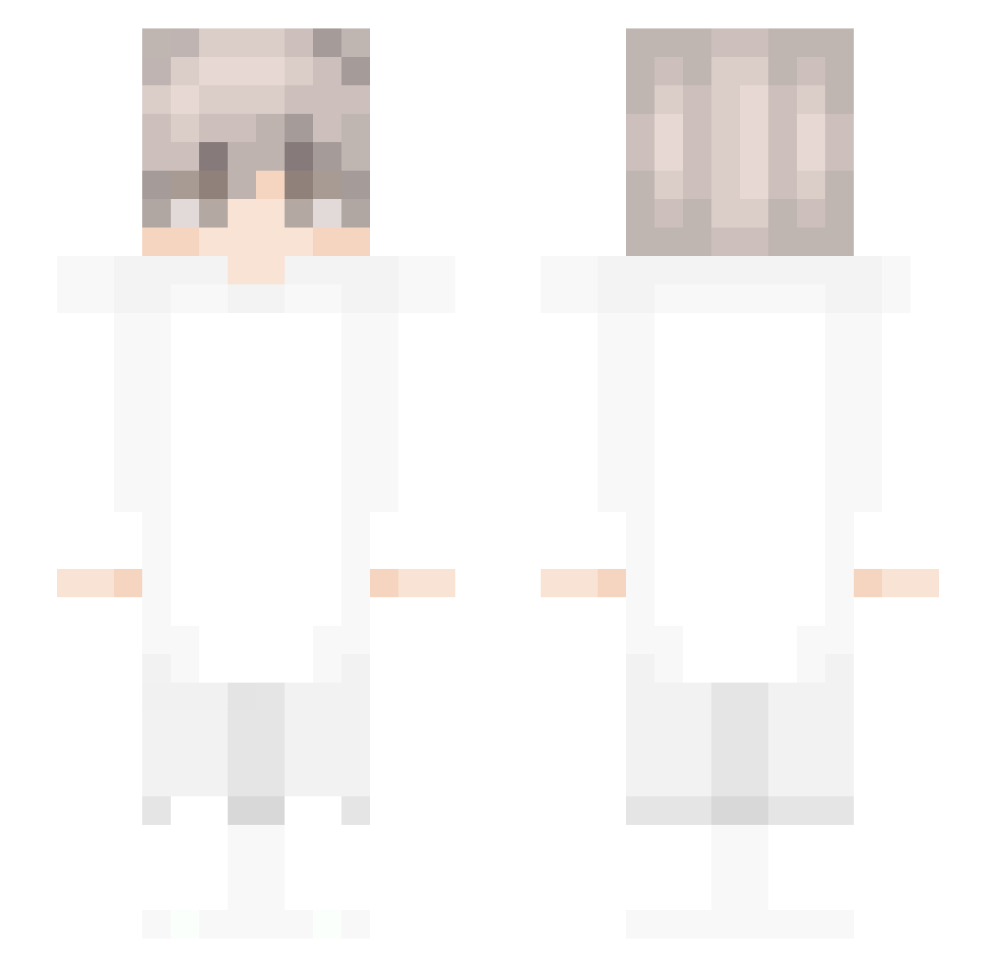 Yxllow_ Minecraft skin, front and back view