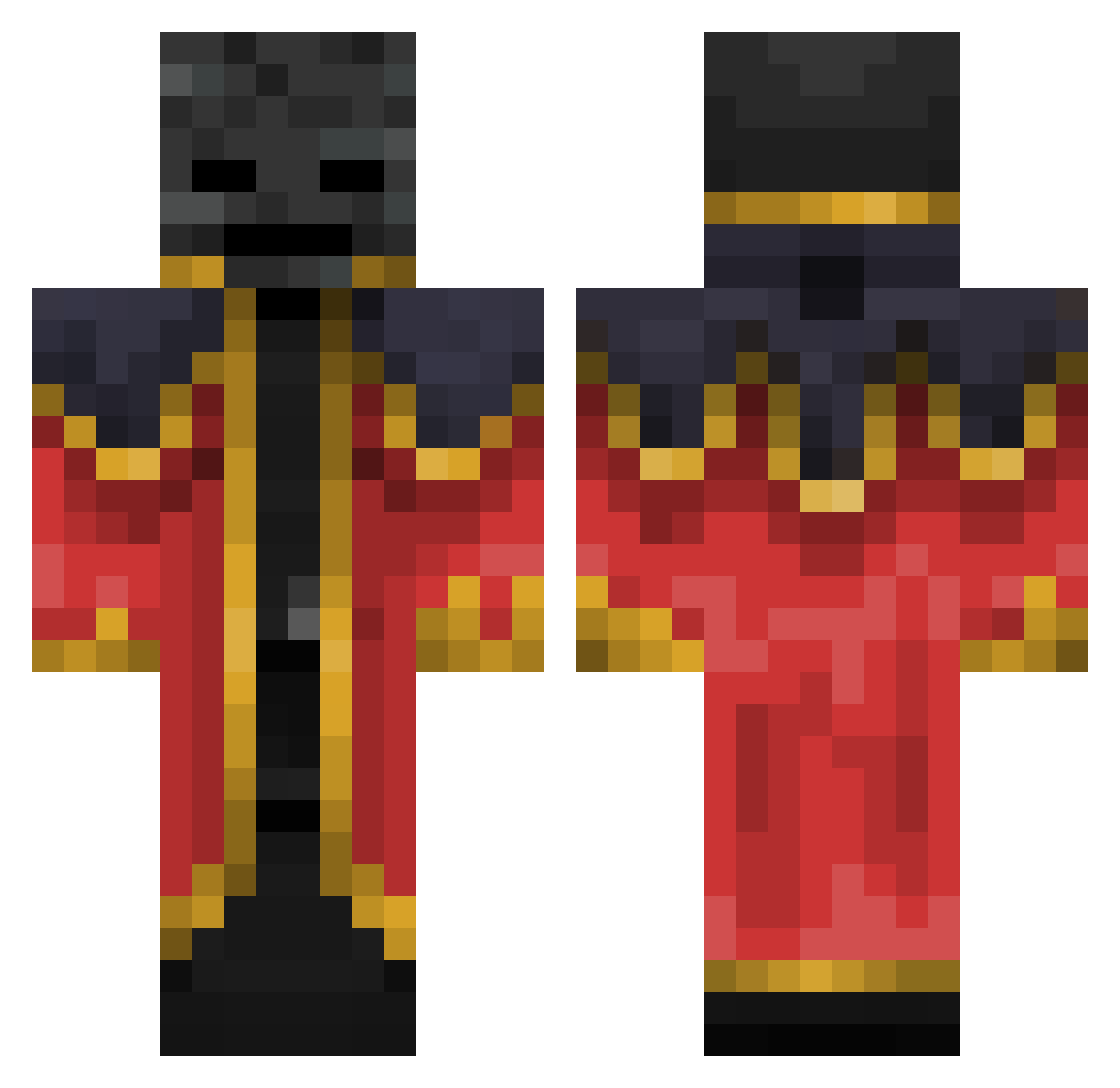 PoIterHeIst Minecraft skin, front and back view