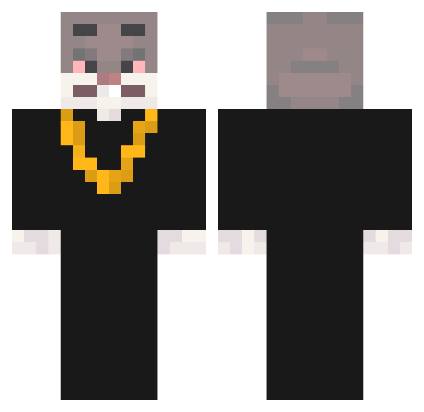 RealConnley Minecraft skin, front and back view