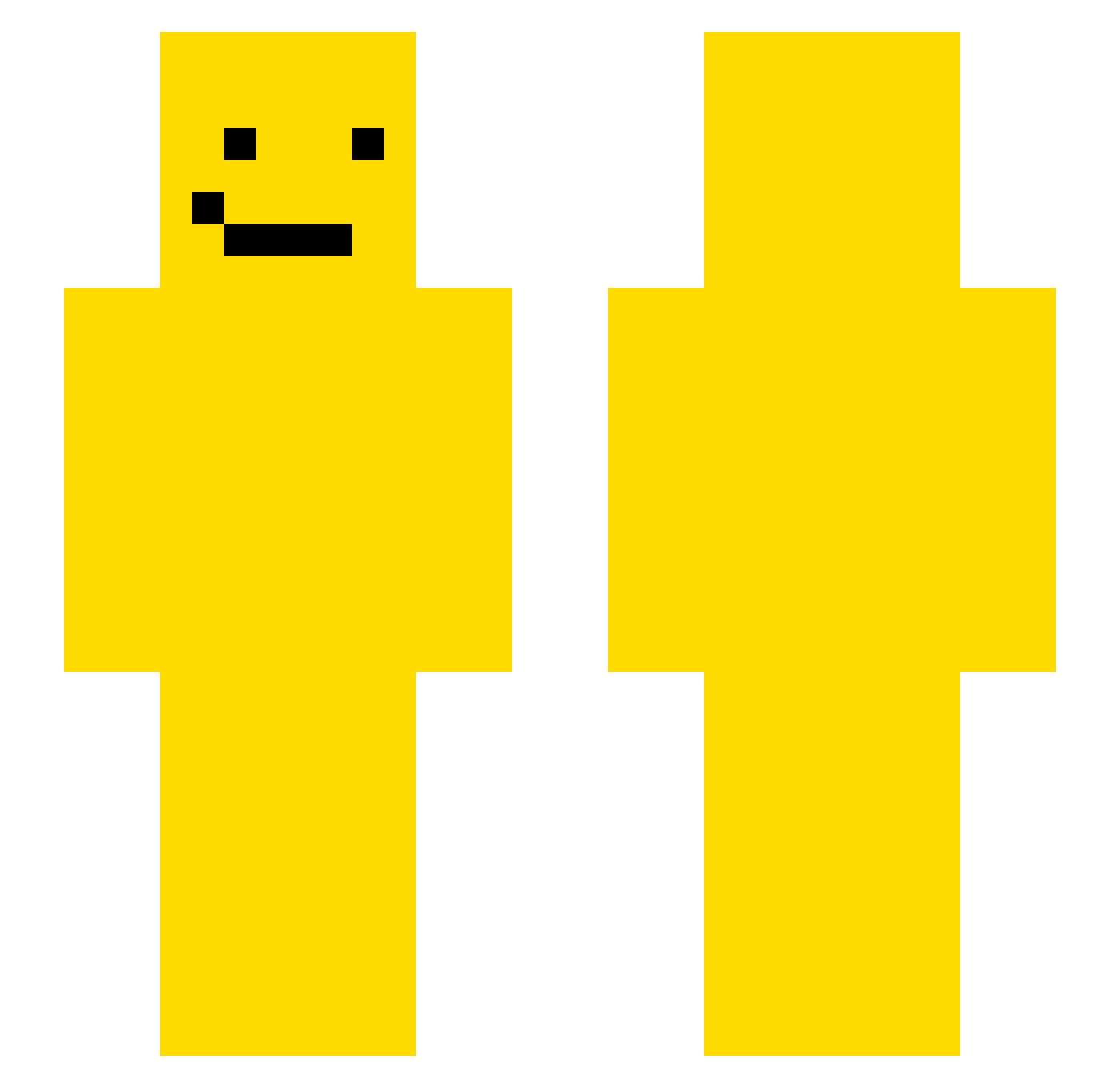 jaToNieDelma Minecraft skin, front and back view