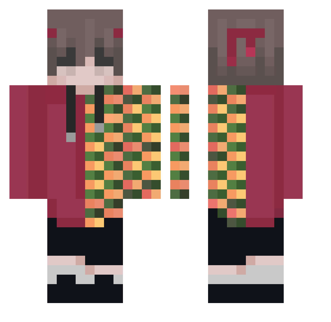 IDronix_ Minecraft skin, front and back view