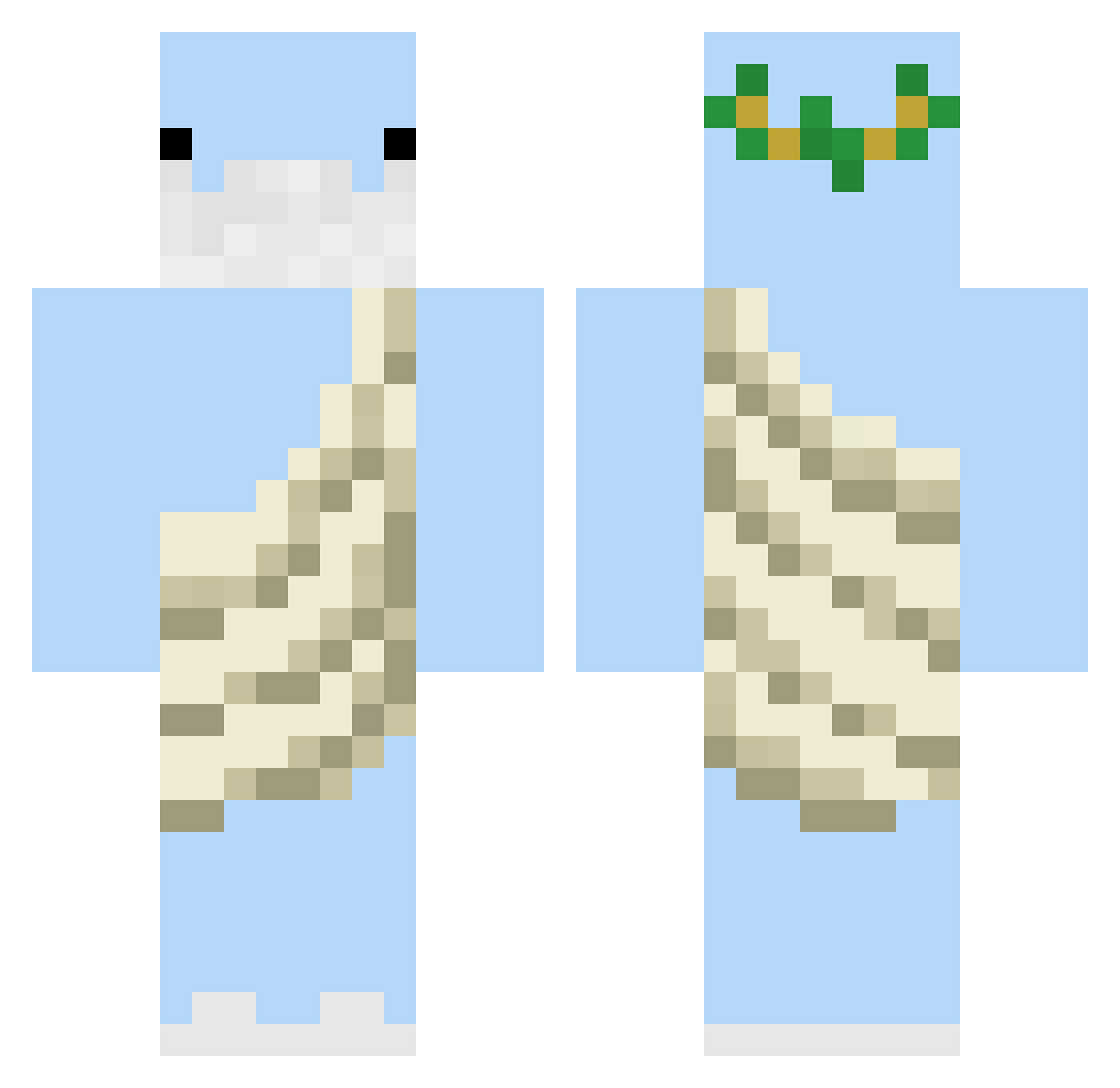 omlet7 Minecraft skin, front and back view