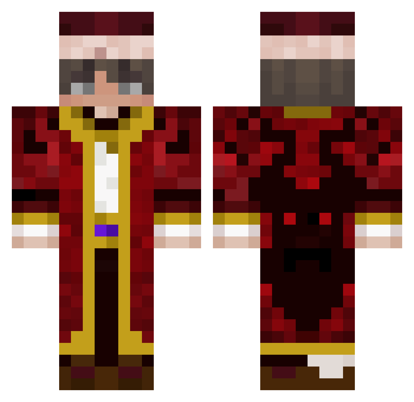 Strecci0014 Minecraft skin, front and back view