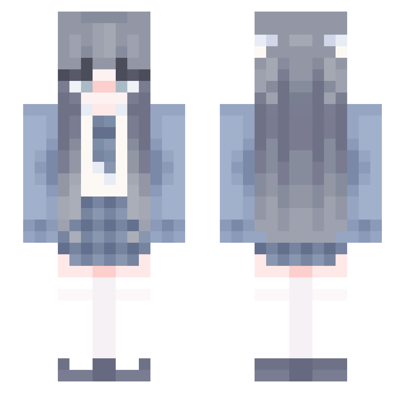 ProxyFR Minecraft skin, front and back view