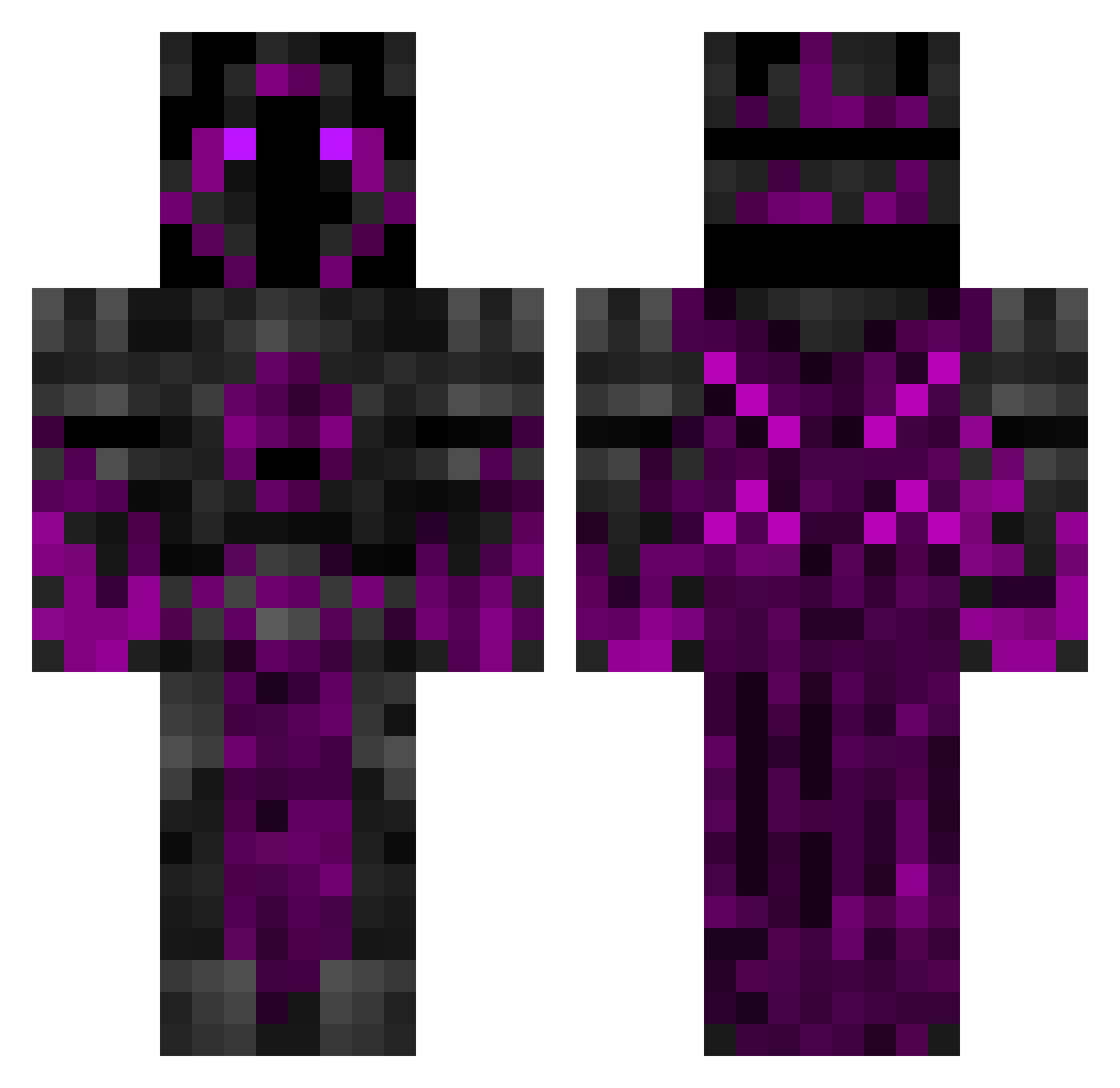Flofi_Flow Minecraft skin, front and back view