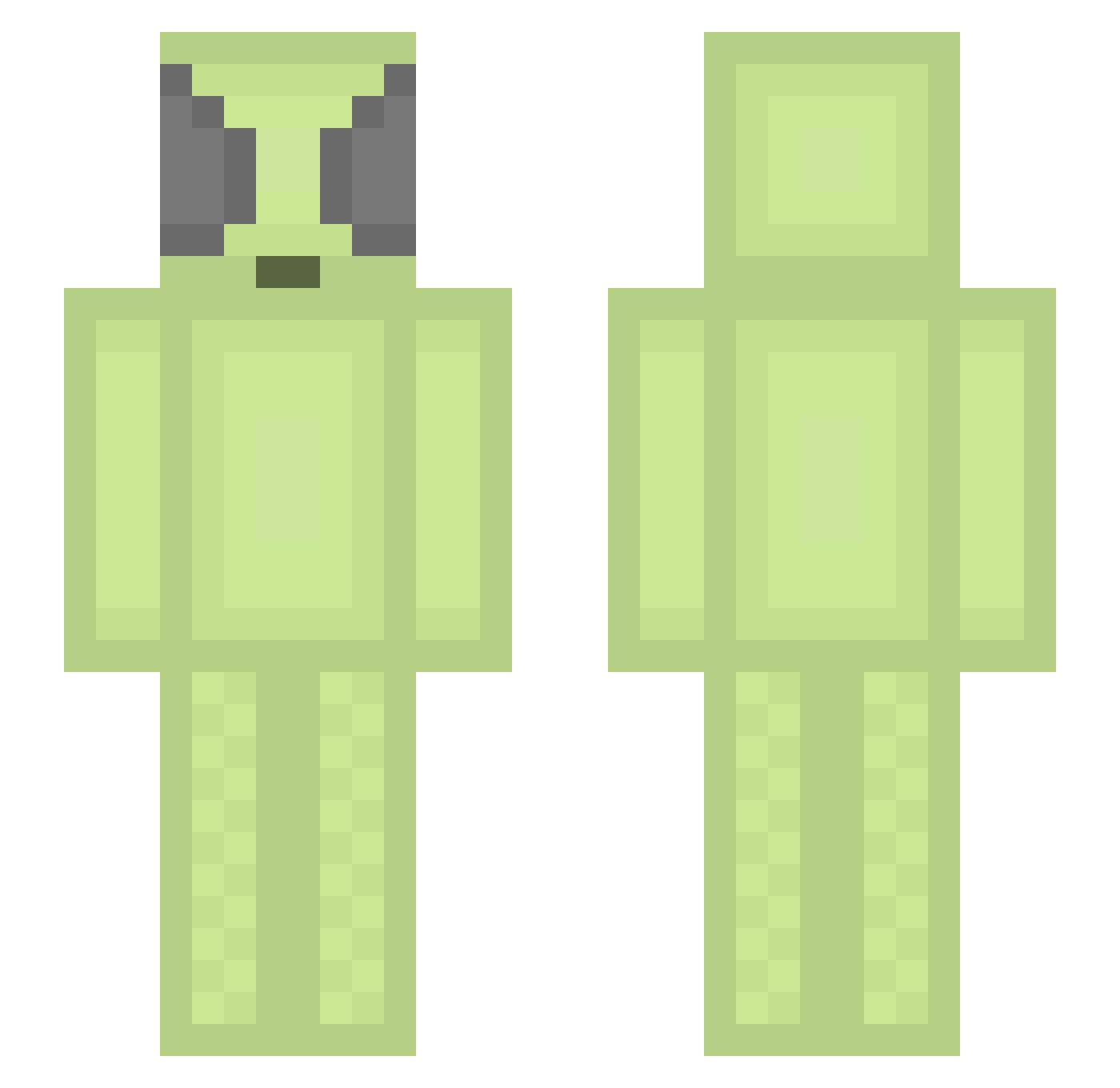 sopernova20 Minecraft skin, front and back view