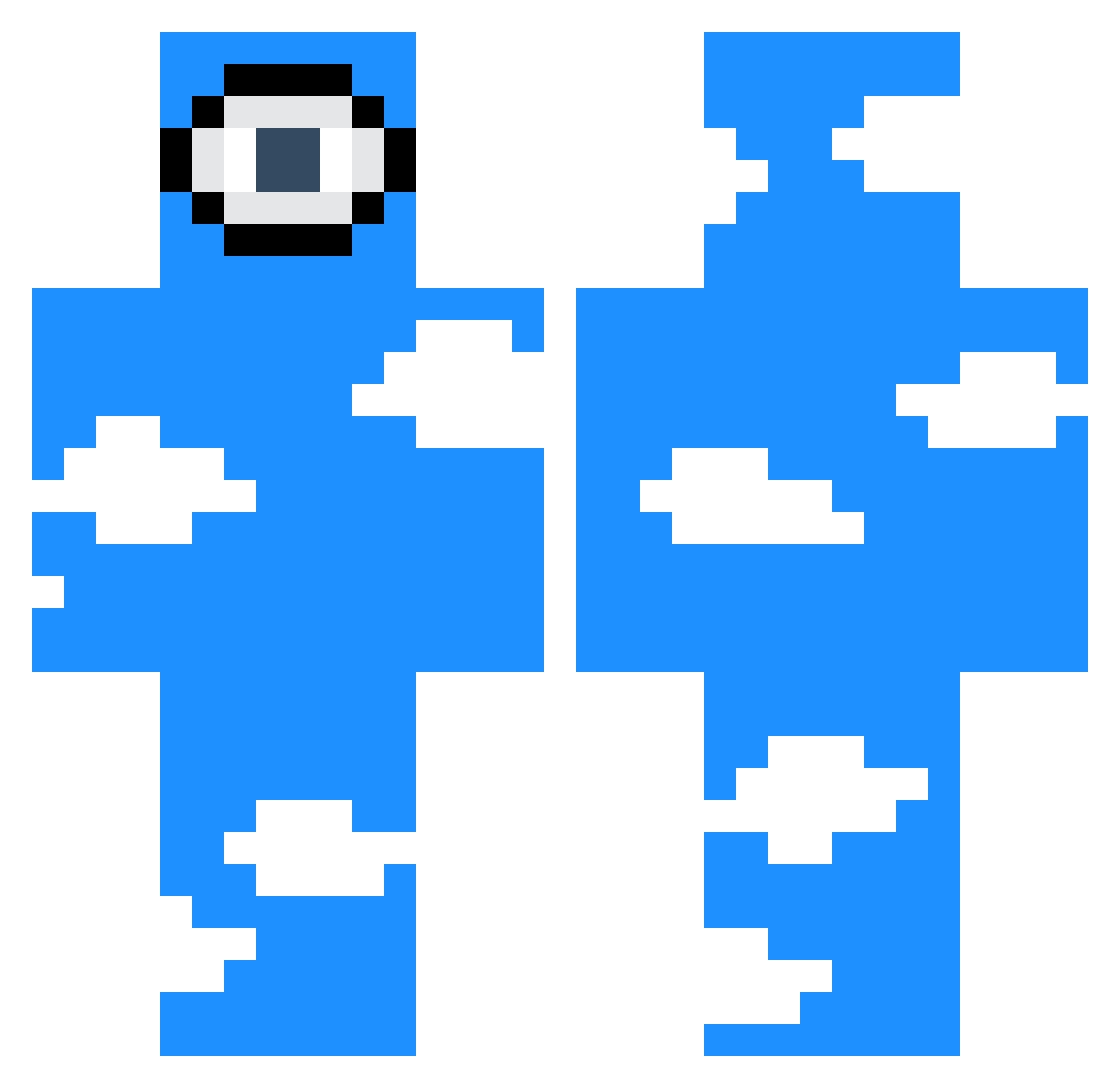xLargeChef Minecraft skin, front and back view