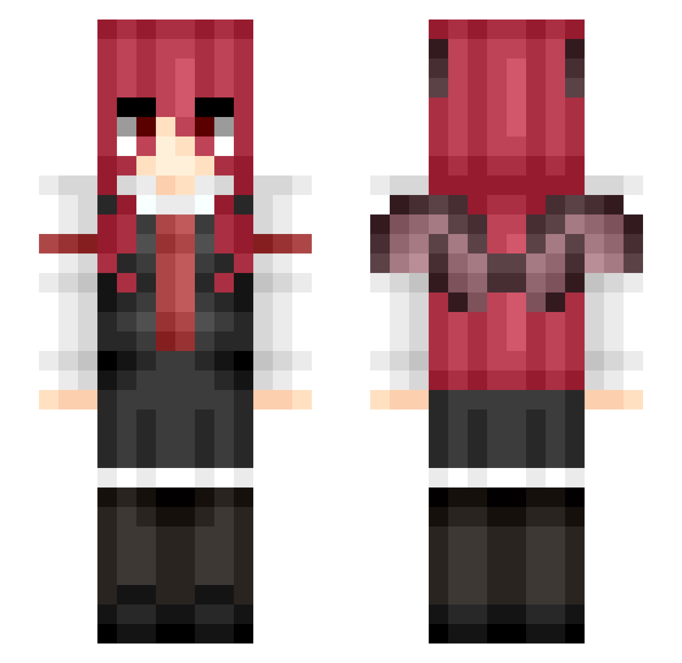 songjn Minecraft skin, front and back view