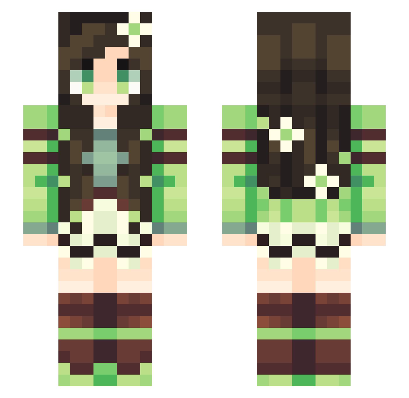 bunnyk93 Minecraft skin, front and back view