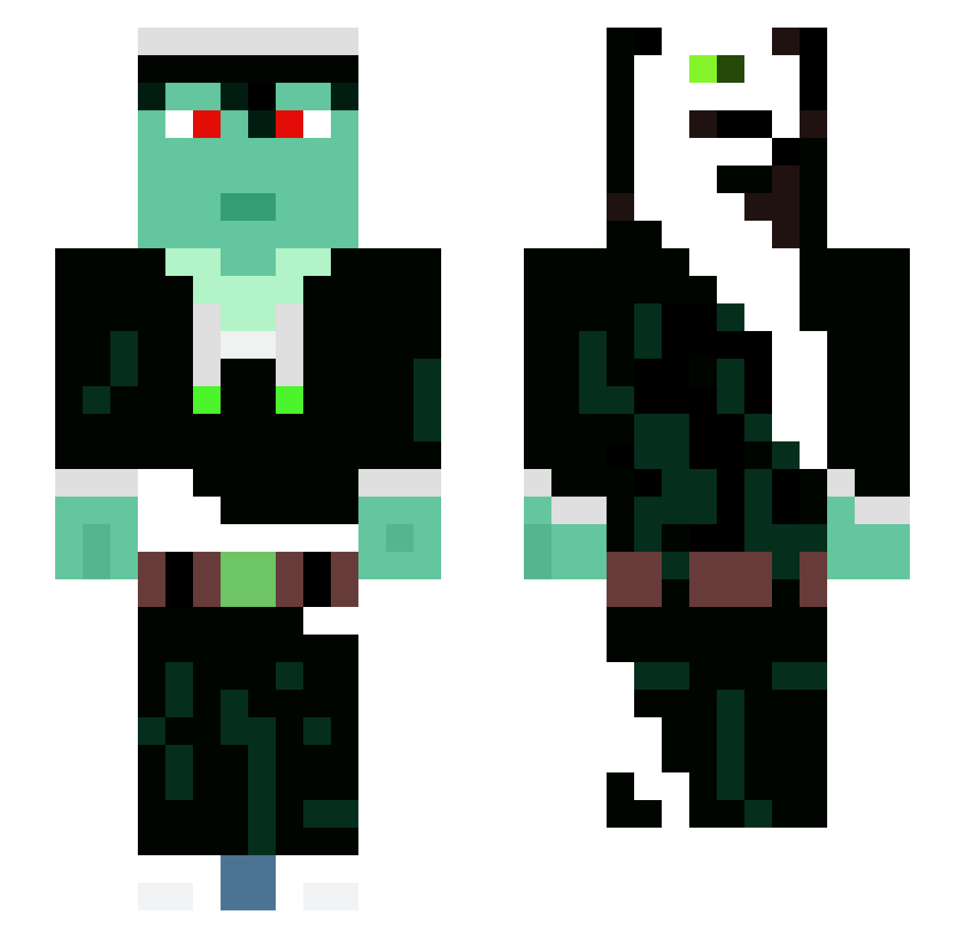 Kael303 Minecraft skin, front and back view
