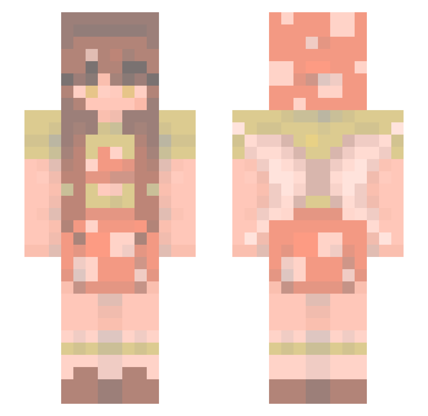 Luniilumina Minecraft skin, front and back view