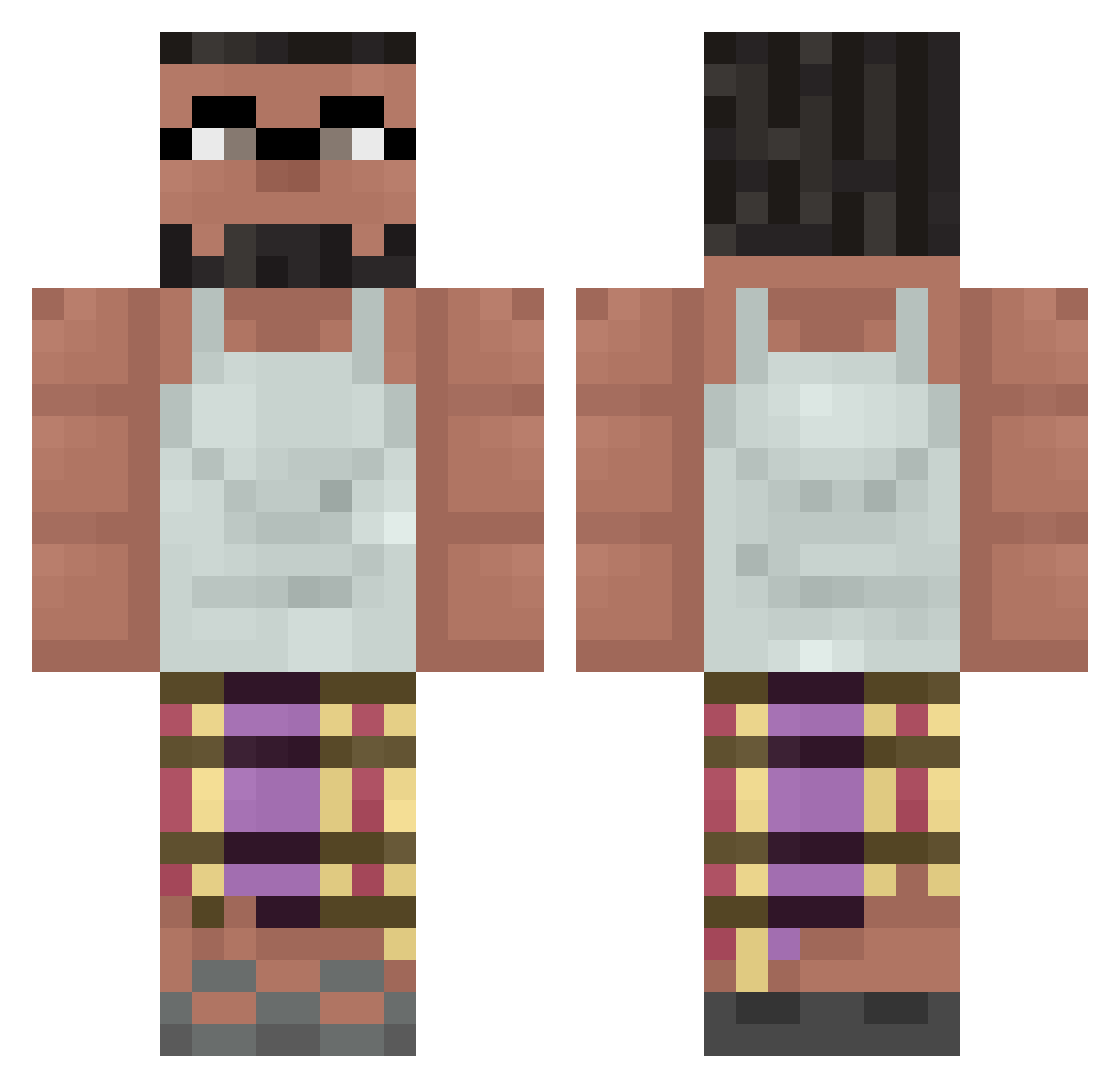 Some_Matej Minecraft skin, front and back view
