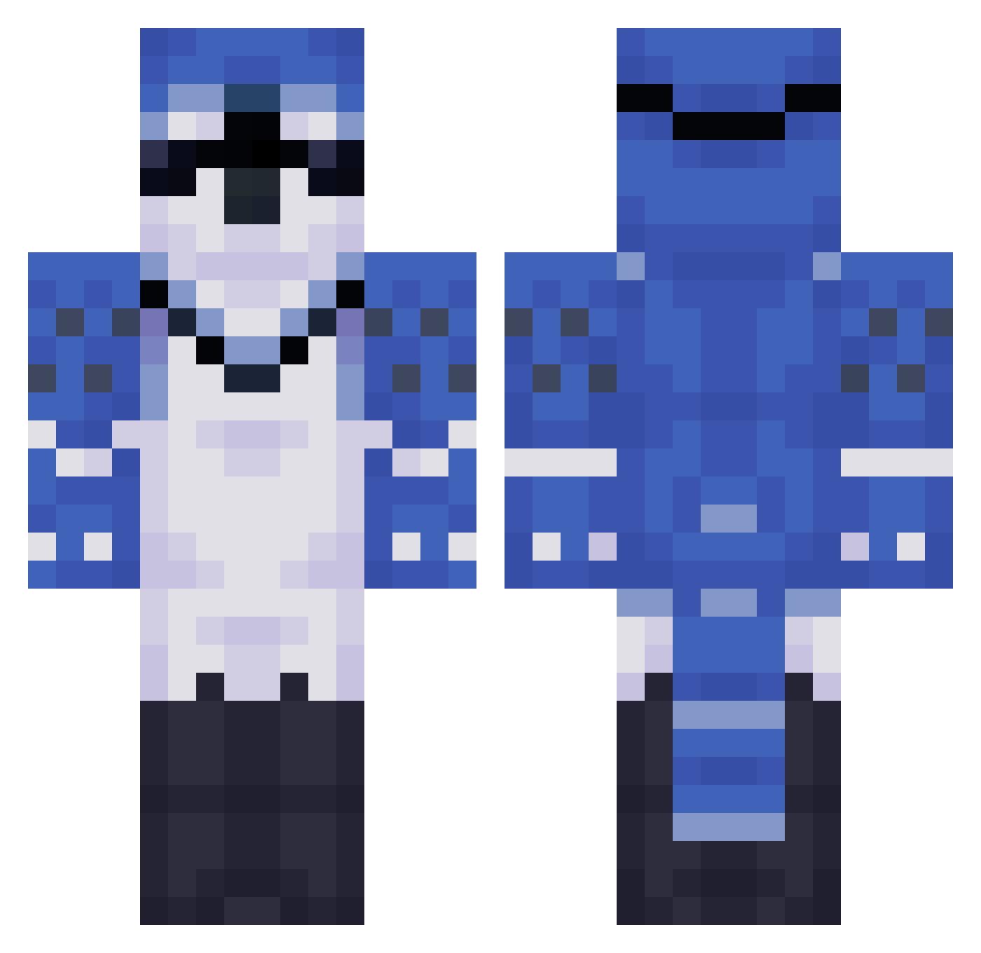 Dmitri4900 Minecraft skin, front and back view