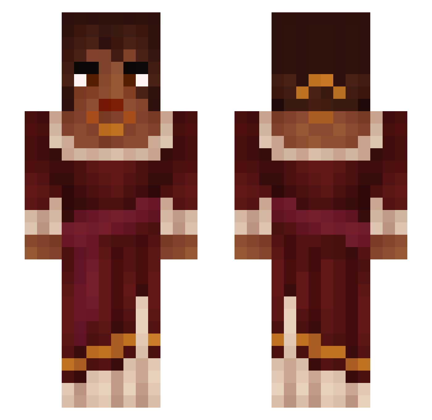 PorcelainGoirl Minecraft skin, front and back view