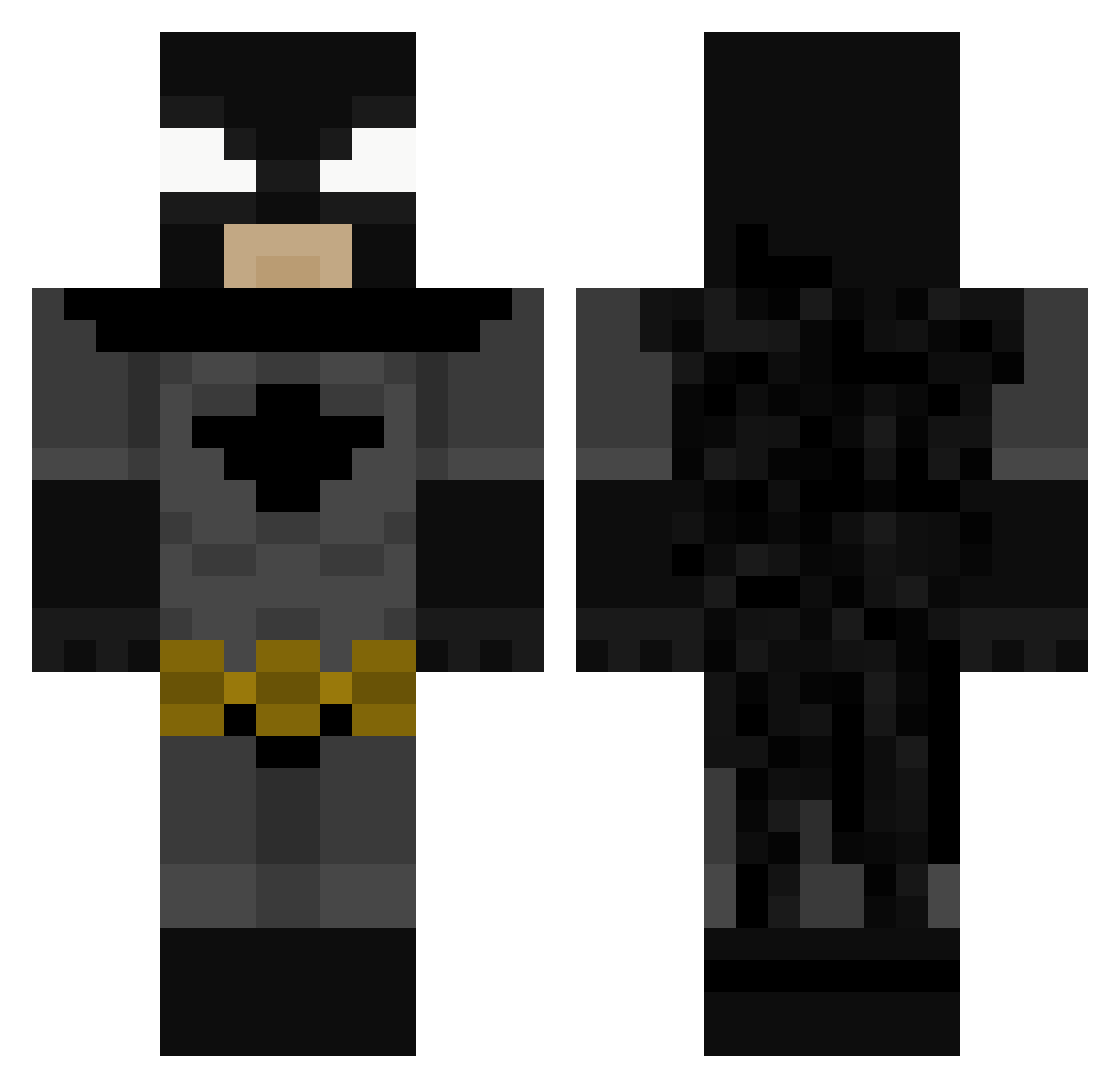 X1inx Minecraft skin, front and back view