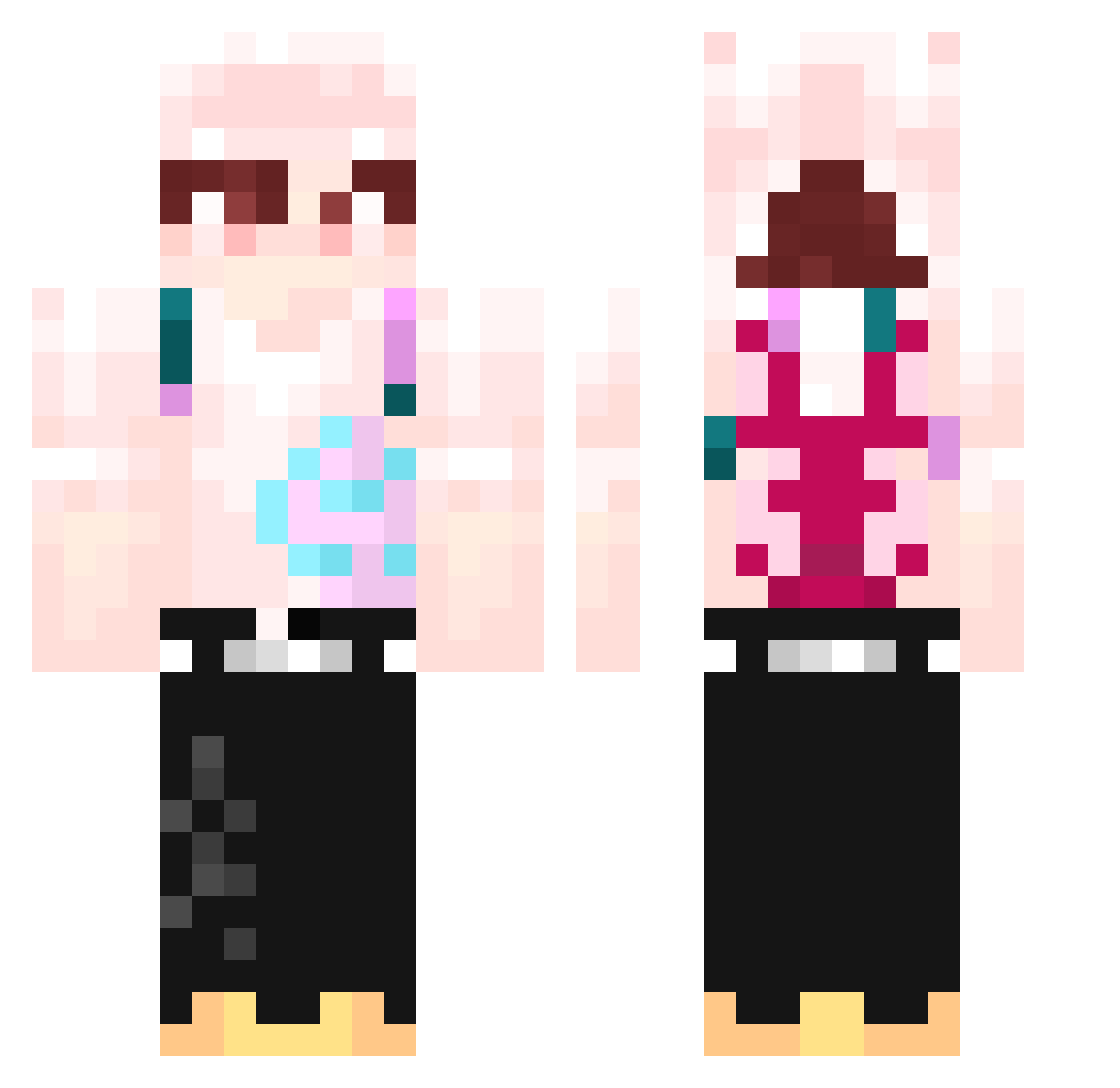 JamseyLo Minecraft skin, front and back view