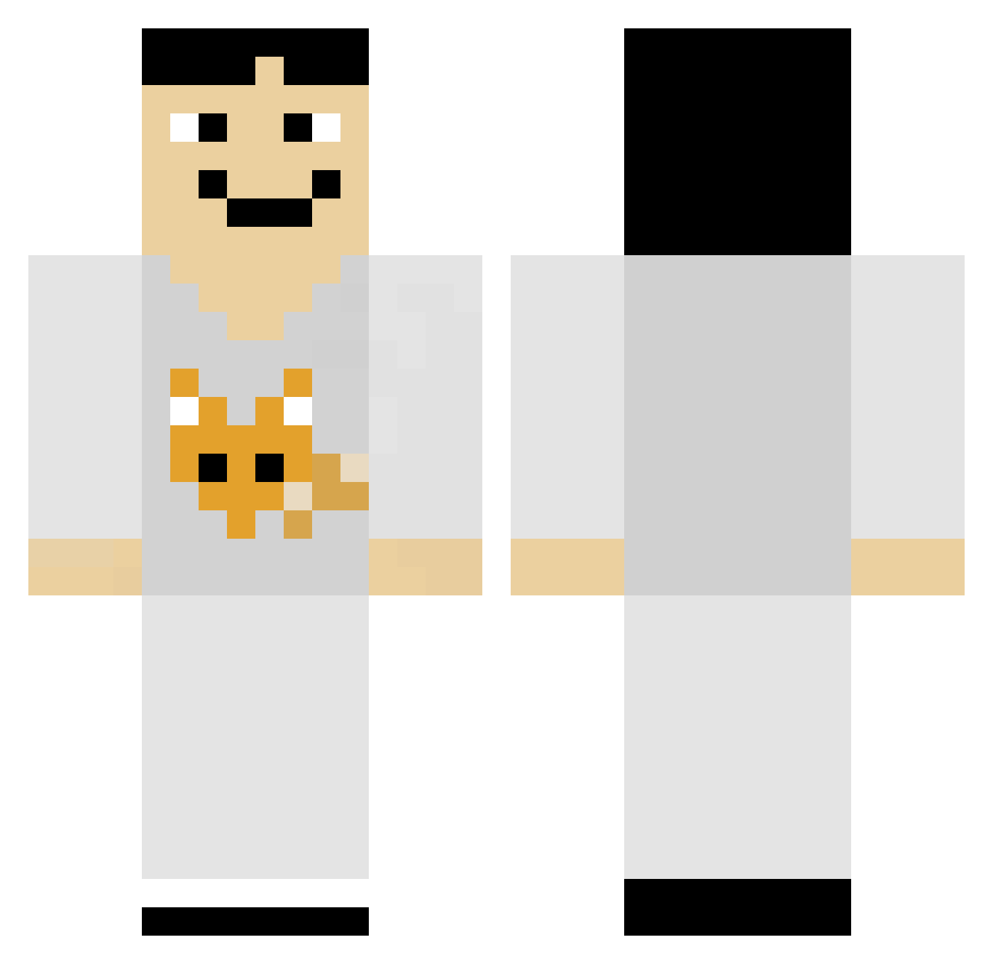 sparrrta Minecraft skin, front and back view