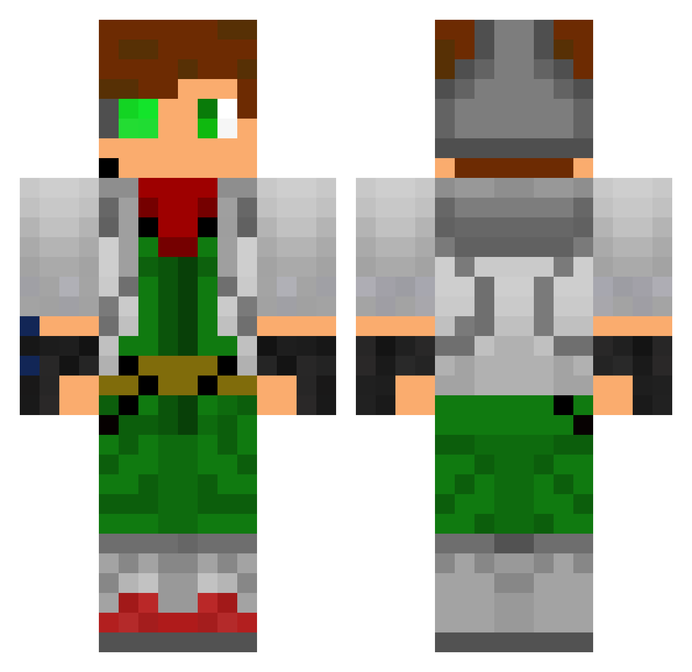 JDP_3 Minecraft skin, front and back view