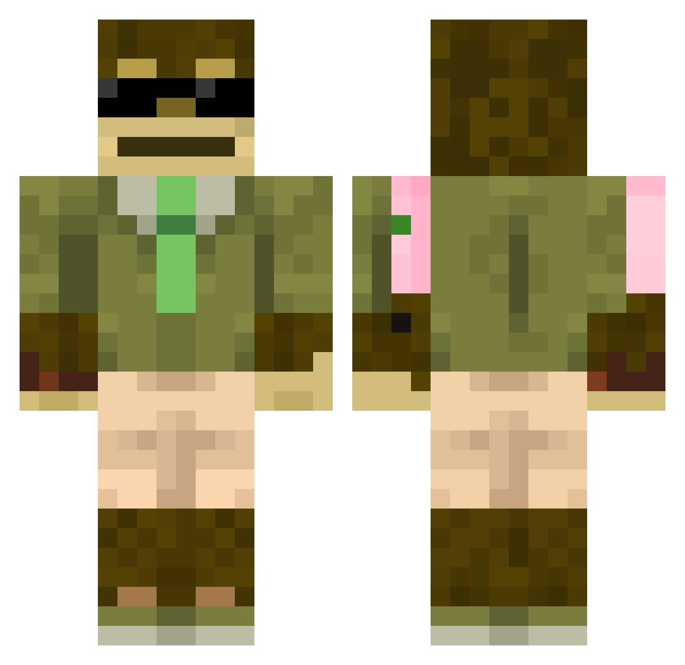 RaZzY_Cz Minecraft skin, front and back view