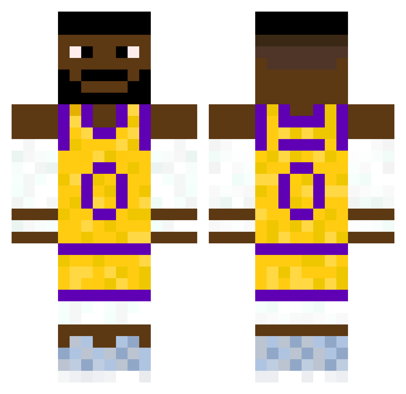 toupir Minecraft skin, front and back view