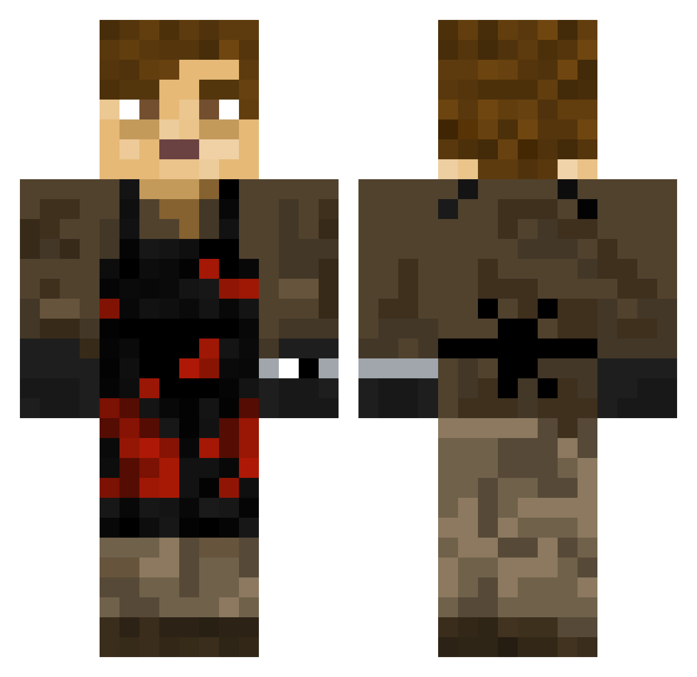 NiruuSzmxto Minecraft skin, front and back view