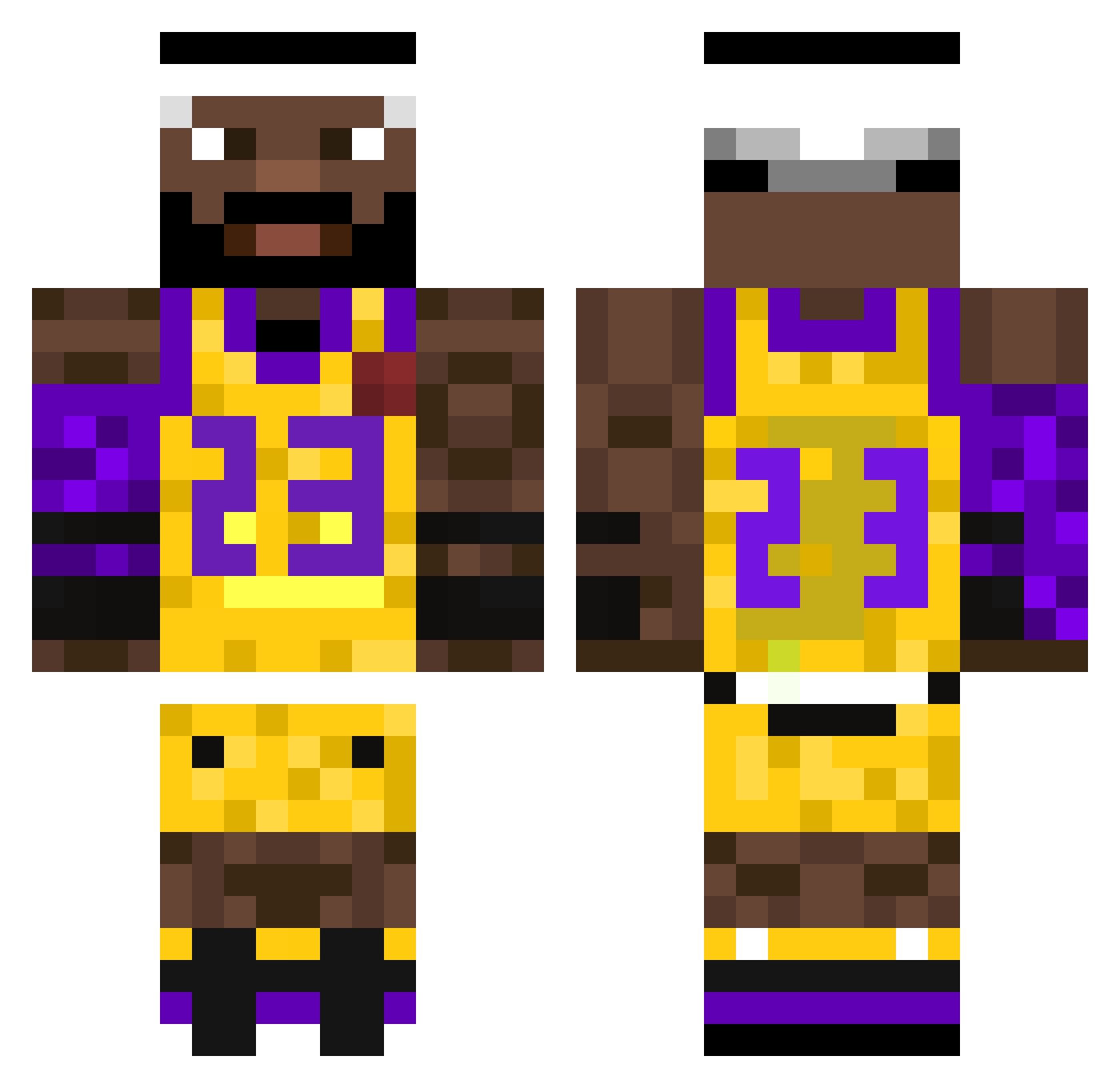 ToudsCJNG Minecraft skin, front and back view