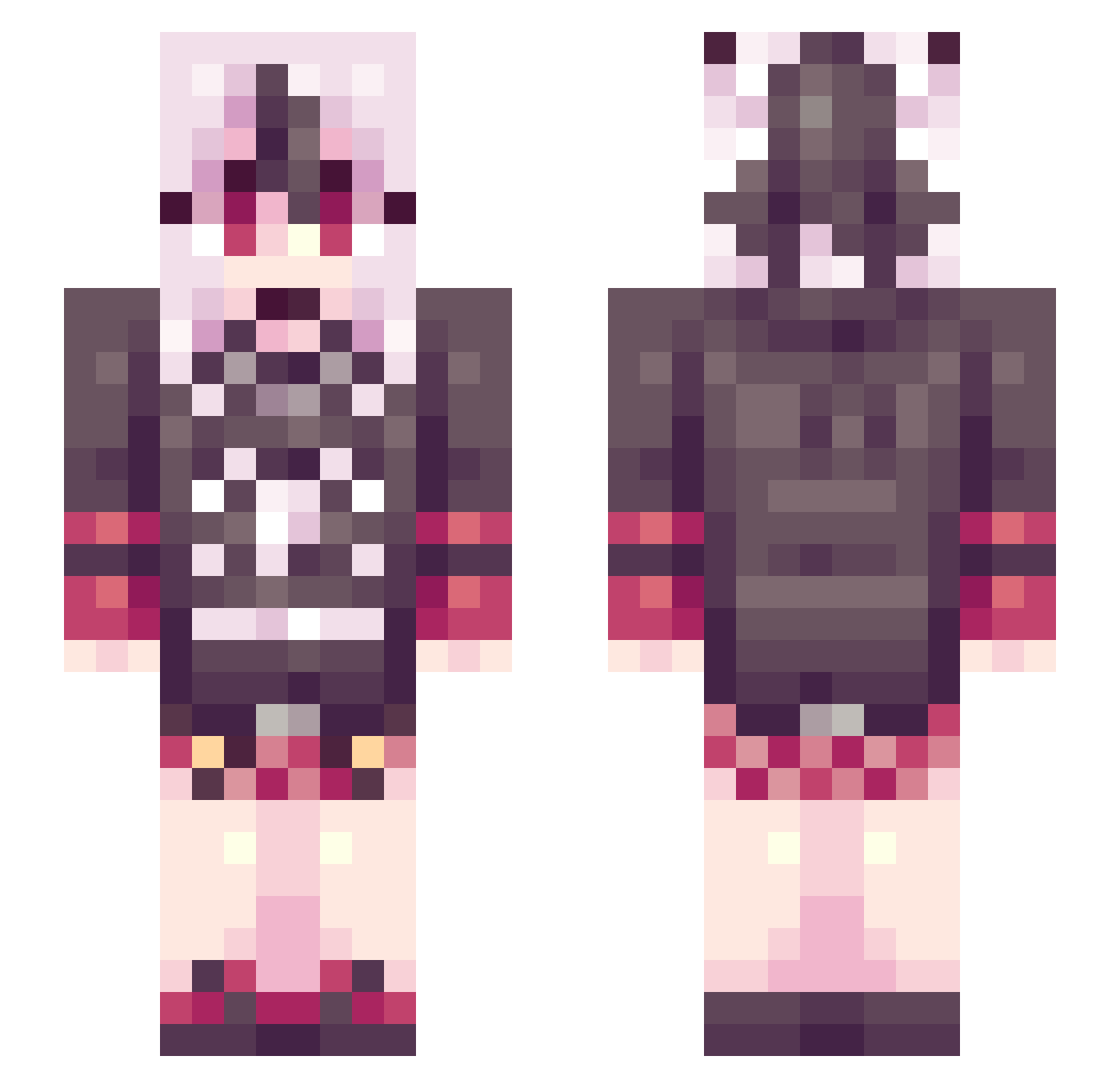 Regigigas_Gyatt Minecraft skin, front and back view