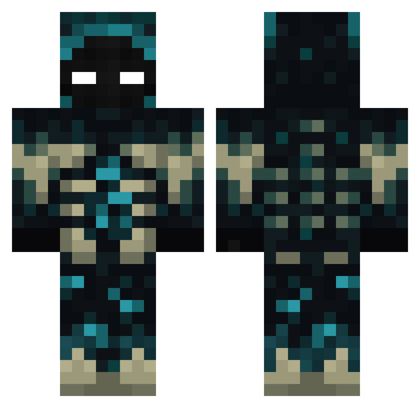 Supergamer9 Minecraft skin, front and back view