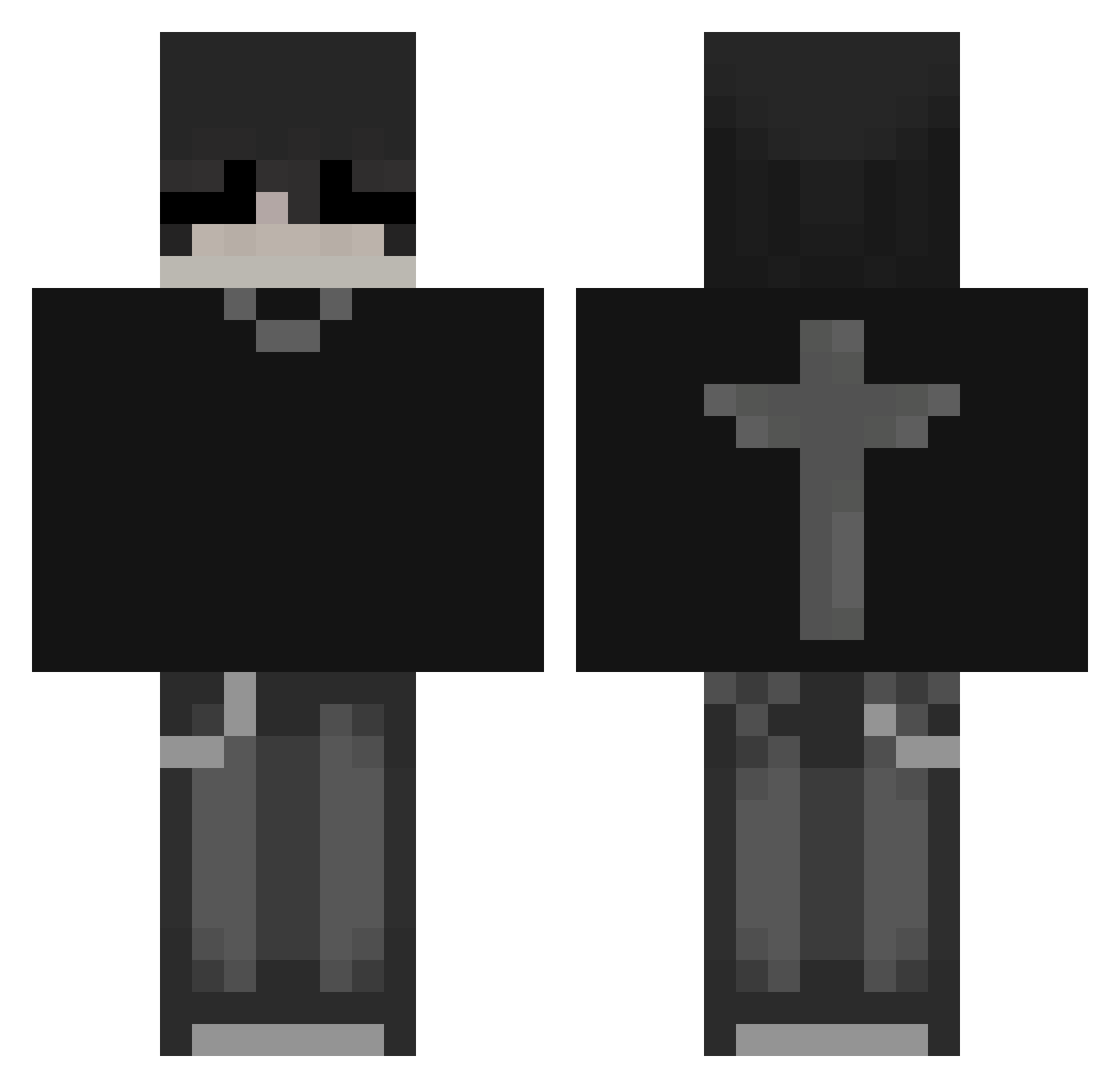 AutisicTurtle Minecraft skin, front and back view