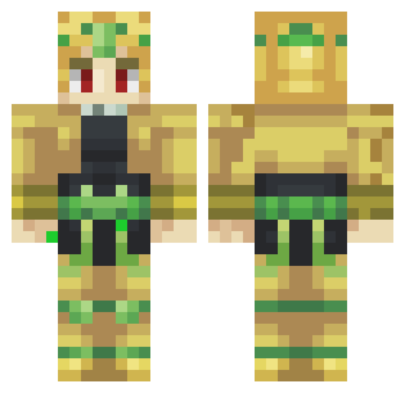 TheFallen868 Minecraft skin, front and back view