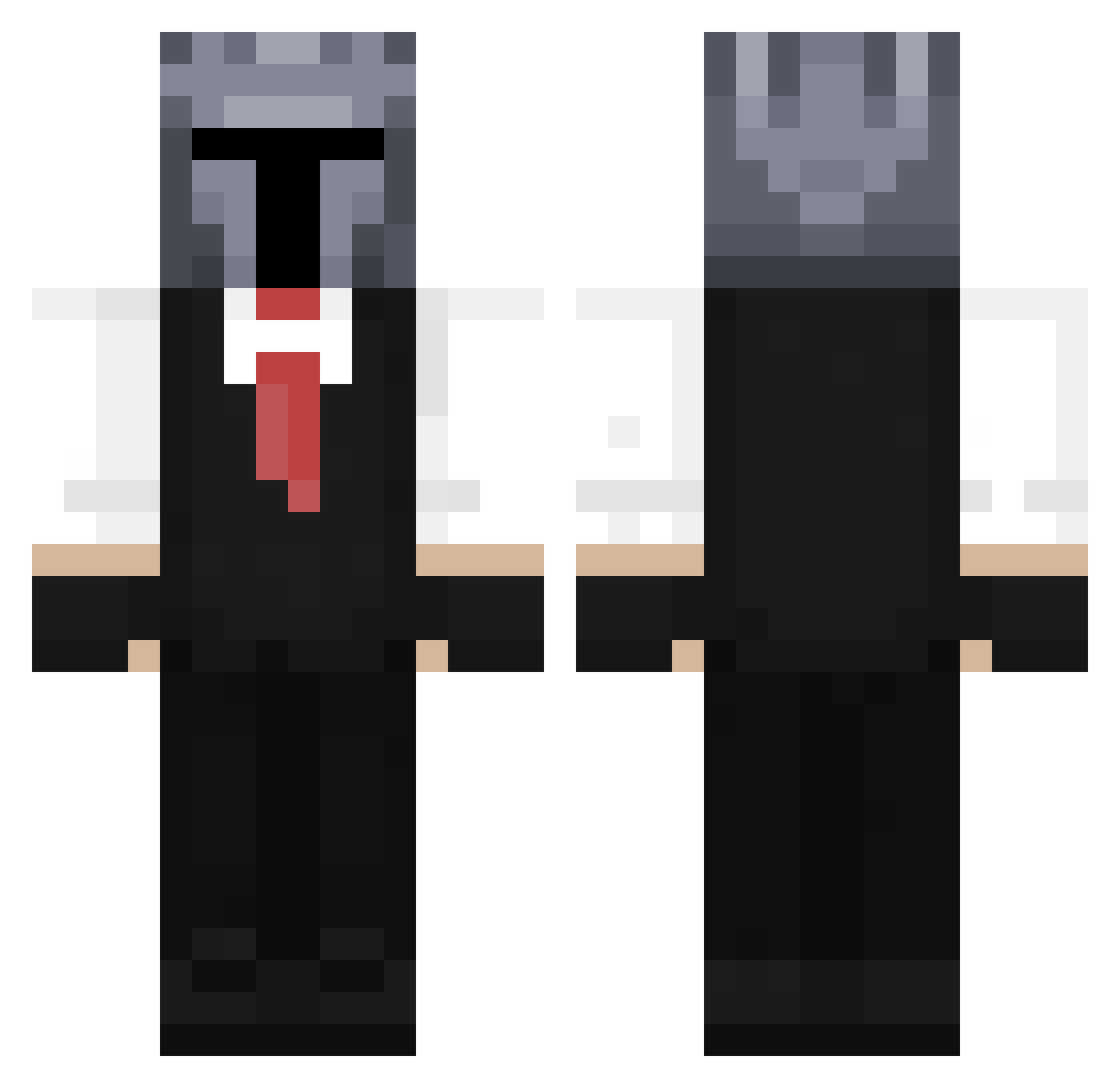 Kazzahiro Minecraft skin, front and back view